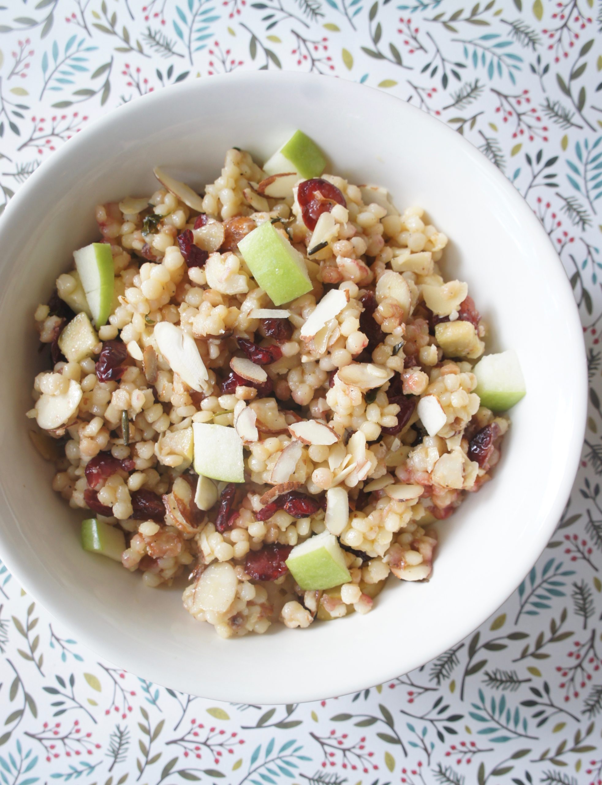 Israeli Couscous With Apples Cranberries and Herbs A Love Letter To Food