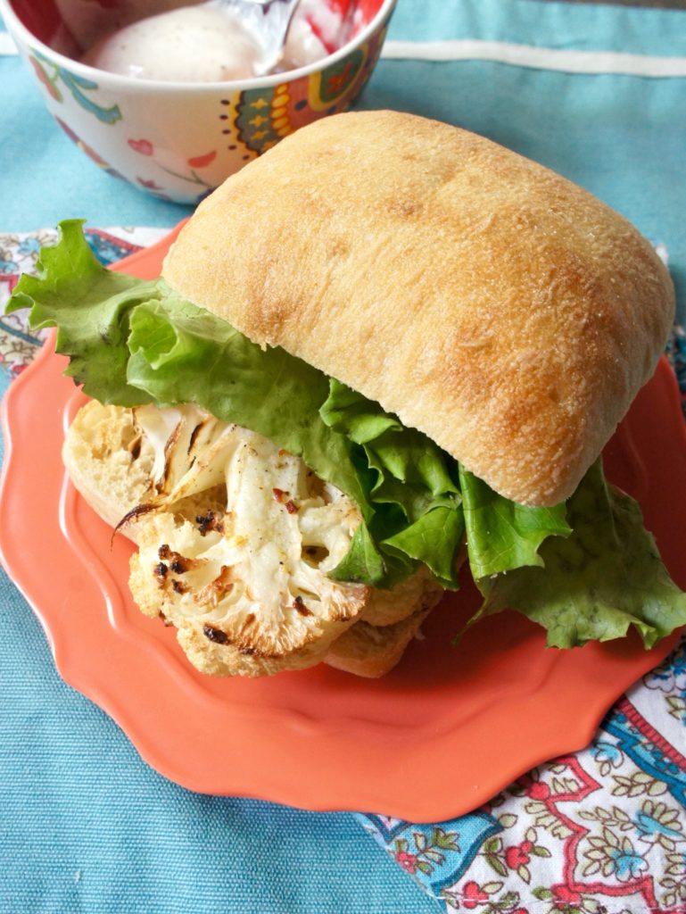 Cauliflower Steak Sandwiches with GarlicLime Aioli A Love Letter To Food